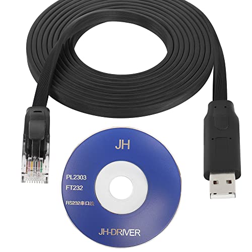 Конзола-USB кабел QIANRENON USB A към мрежово устройство, RJ-45, кабел за отстраняване на грешки в конзолата на мрежово устройство,
