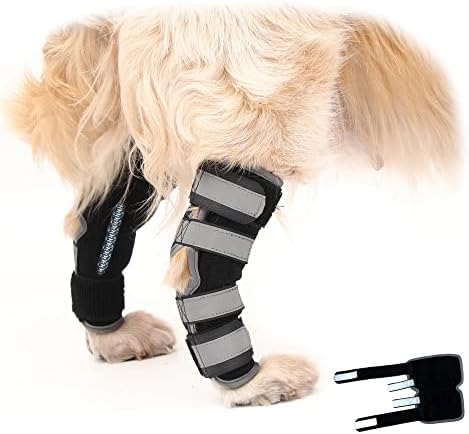Бандаж за задната част на Скакателните стави и глезените кучета Fenice, Превръзка за задната част на Скакателните стави куче с Двойни Метални ивици, Ръкави ACL за стави?